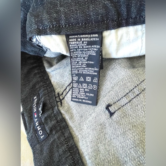 Tommy Hilfiger trendy wide leg high rise women jeans dark blue like black US 31 - Picture 16 of 16